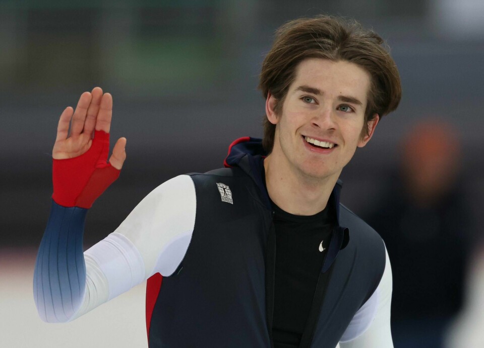 Didrik Eng Stand forbedret sin personlige rekord med over ti sekunder og tok bronse på 5000 meter i junior-VM skøyter. Dermed ble han verdensmester sammenlagt. Didrik Eng Stand forbedret sin personlige rekord med over ti sekunder og tok bronse på 5000 meter i junor-VM skøyter. Dermed ble han verdensmester sammenlagt. Foto: Geir Olsen / NTB