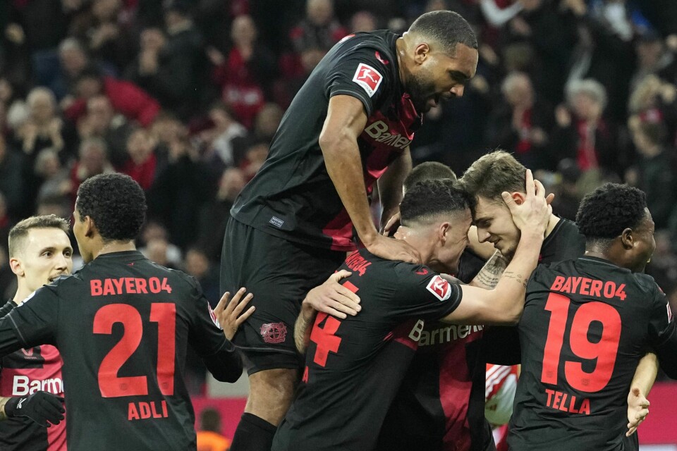 Bayer Leverkusen slo tittelrival Bayern München lørdag. Bayer Leverkusen slo tittelrival Bayern München lørdag. Foto: Martin Meissner / AP / NTB