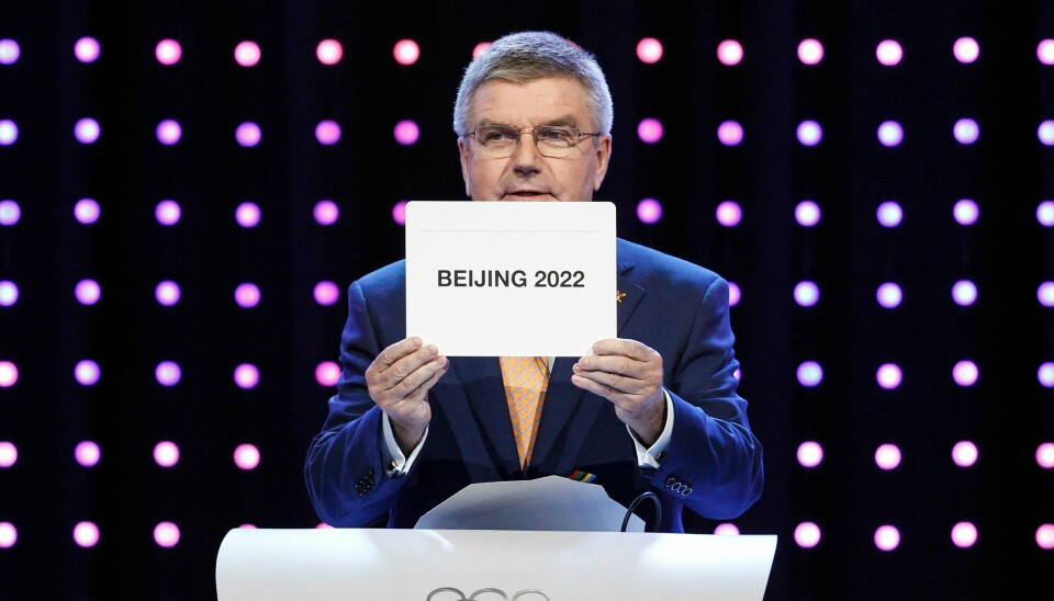 IOC-president Thomas Bach forsvarer tildelingen av vinter-OL til Beijing. IOC-president Thomas Bach forsvarer tildelingen av vinter-OL til Beijing. Foto: Joshua Paul / AP /NTB