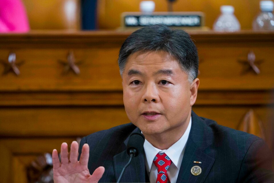 Ted Lieu. FILE - In this Dec. 9, 2019 file photo Rep. Ted Lieu, D-Calif., speaks as the House Judiciary Committee on Capitol Hill in Washington. Lieu is recovering Wednesday, Dec. 11, 2019, following surgery in Washington to implant a heart stent after he experienced chest pains, his office said. (Doug Mills/The New York Times via AP, Pool,File)
