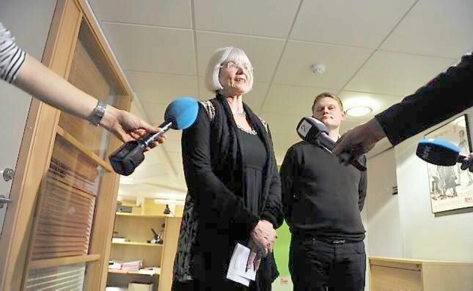 Flertallet i valgkomiteen vil ha Audun Lysbakken som ny partileder i SV, fortalte komitéleder Tora Aasland på en pressekonferanse i går. Komitemedlem Andreas Behring utgjør mindretallet og mener derimot Heikki Holmås som leder vil sørge for den gnisten partiet trenger. FOTO: FREDRIK VARFJELL, SCANPIX