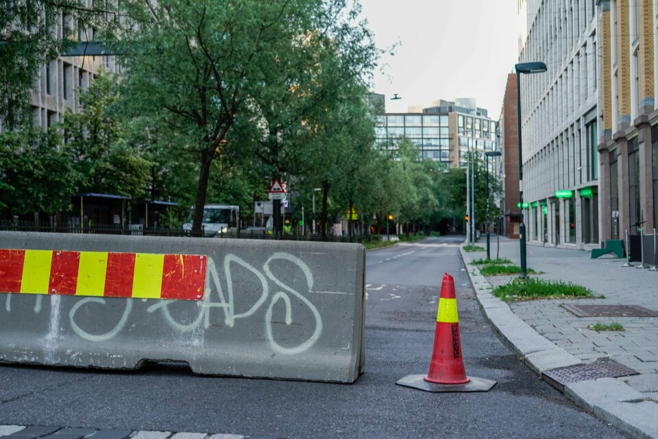 Hammersborgtunnelen ble stengt mandag 1. juli kl 05.00. Deler av Ring 1 blir stengt i tre år. Hammersborgtunnelen stengte klokken 5 mandag 1. juli. Deler av Ring 1 vil være stengt i tre år. Foto: Amanda Pedersen Giske / NTB