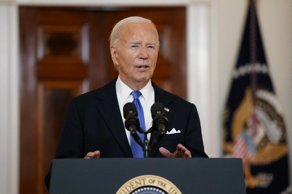 President Joe Biden kommenterer USAs høyesteretts kjennelse om immunitet for presidenter. Joe Biden