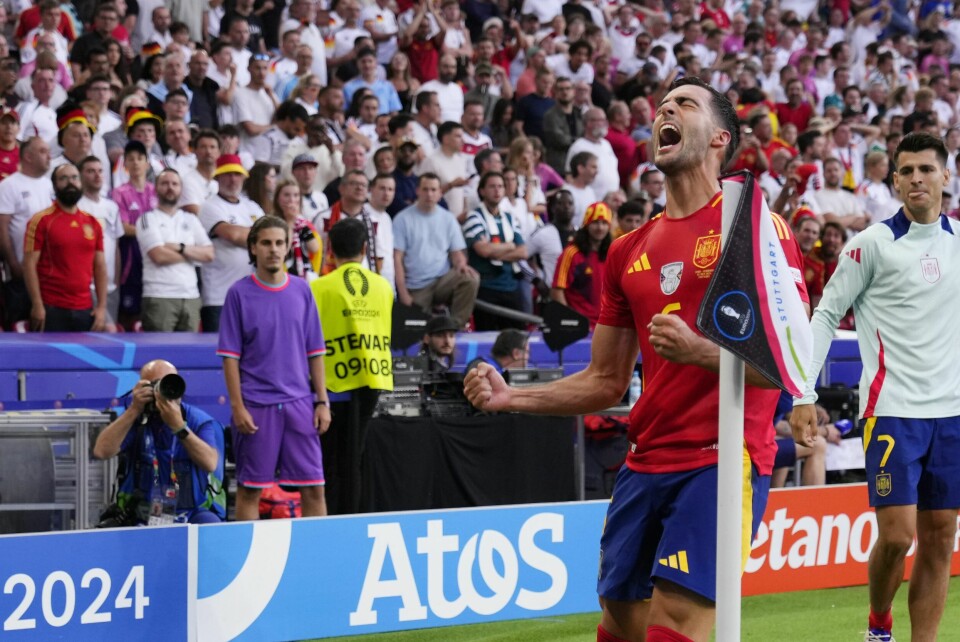 Mikel Merino sendte Spania videre i fotball-EM rett før slutt. Mikel Merino sendte Spania videre i fotball-EM. Foto: Manu Fernandez / AP Photo / NTB.