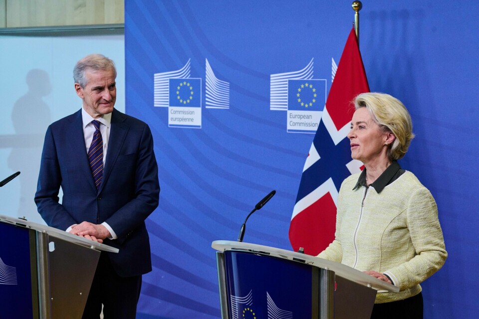 Jonas Gahr Støre og Ursula von der Leyen. Jonas Gahr St¿re and Ursula von der Leyen