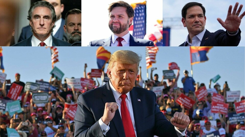 Det er spesielt tre sterke kandidater til å bli Trumps visepresidentkandidat. Visepresidentkandidater kombo