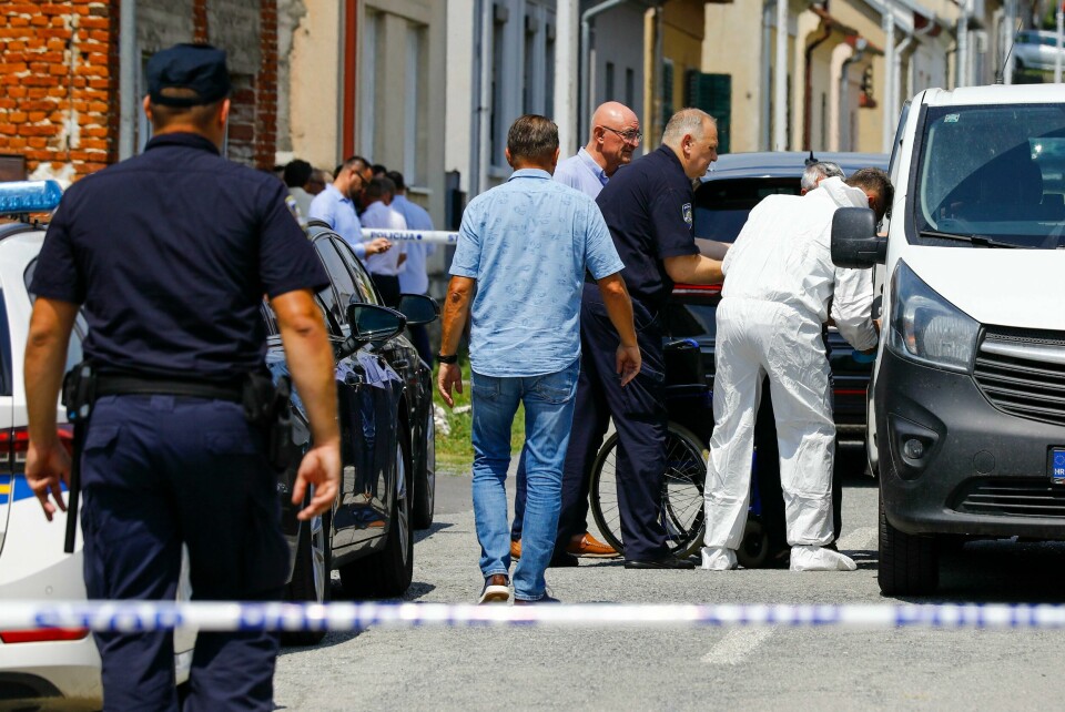 Seks personer ble drept i en skyteepisode på et sykehjem i byen Daruvar i Kroatia. Seks personer ble drept i en skyteepisode på et sykehjem i byen Daruvar i Kroatia. Foto: Zeljko Puhovski / AP / NTB