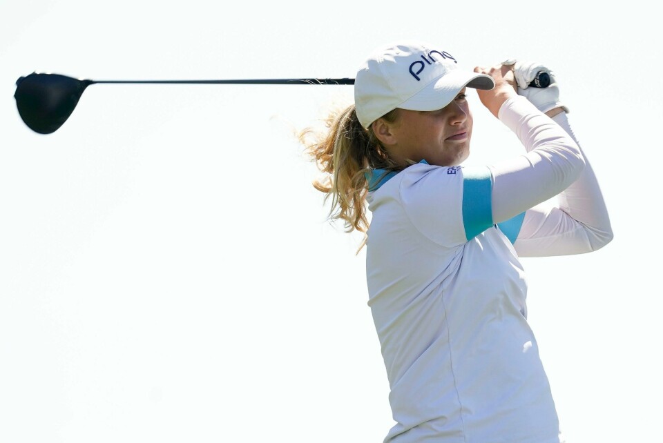 Celine Borge leverte solid golf på LPGA-touren i helgen. Celine Borge sliter på 2. runde i LPGA-turneringen i Los Angeles. Foto: Darryl Webb, NTB