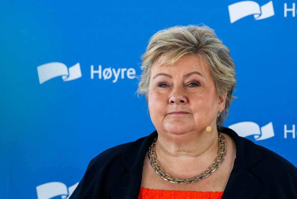 Høyres leder Erna Solberg mener det er for lett å bli ufør i dag. Høyre-leder Erna Solberg kommenterer nyheten om at Joe Biden trekker seg fra presidentvalgkampen. Foto: Jan Langhaug / NTB
