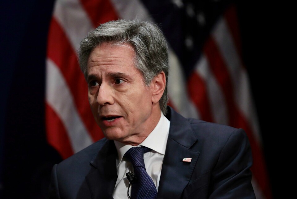 USA har besluttet å stanse overføringen av 95 milliarder dollar i bistand til Georgia. Det kunngjorde utenriksminister Antony Blinken, som for tiden er på reise i Asia. USA har besluttet å stanse overføringen av 95 milliarder dollar i bistand til Georgia. Det kunngjorde utenriksminister Antony Blinken, som for tiden er på reise i Asia. Foto: Suhaimi Abdullah / AP / NTB