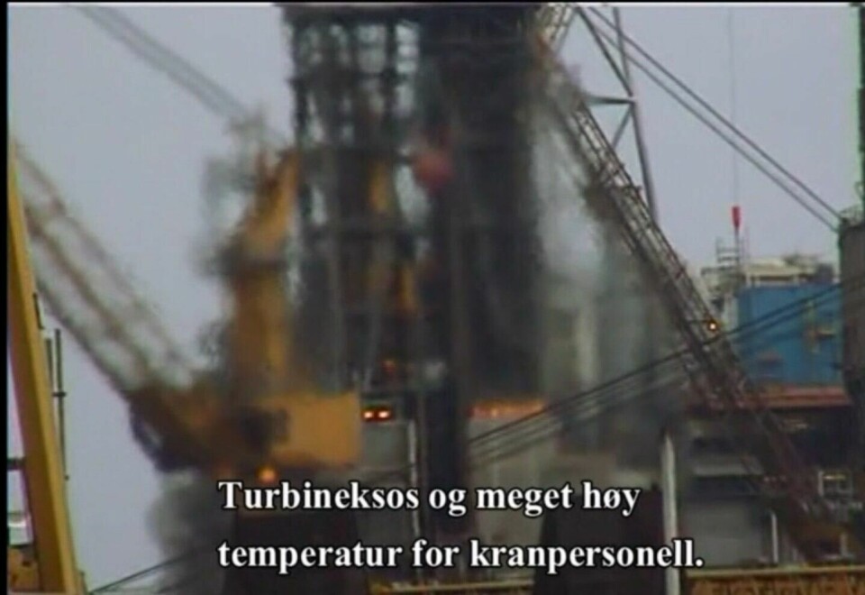 Usunne arbeidsforhold for kranmekanikerne på Ekofisk på 70-80-tallet. Krab