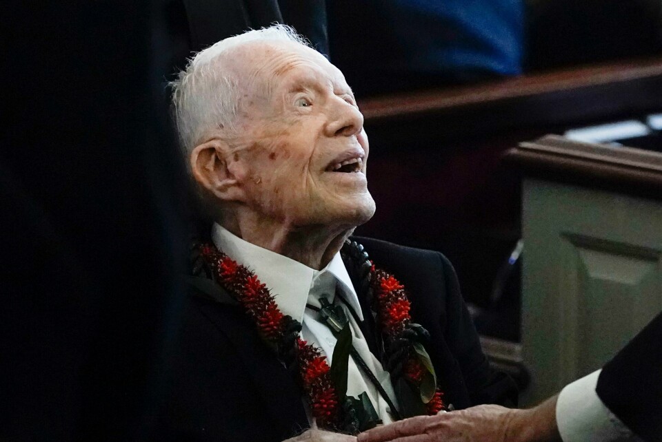 USAs tidligere president Jimmy Carter er i dag 99 år gammel. Her er han avbildet i 2023. USAs tidligere president Jimmy Carter er i dag 99 år gammel. Her er han avbildet i 2023. Foto: Alex Brandon / Pool / AP.