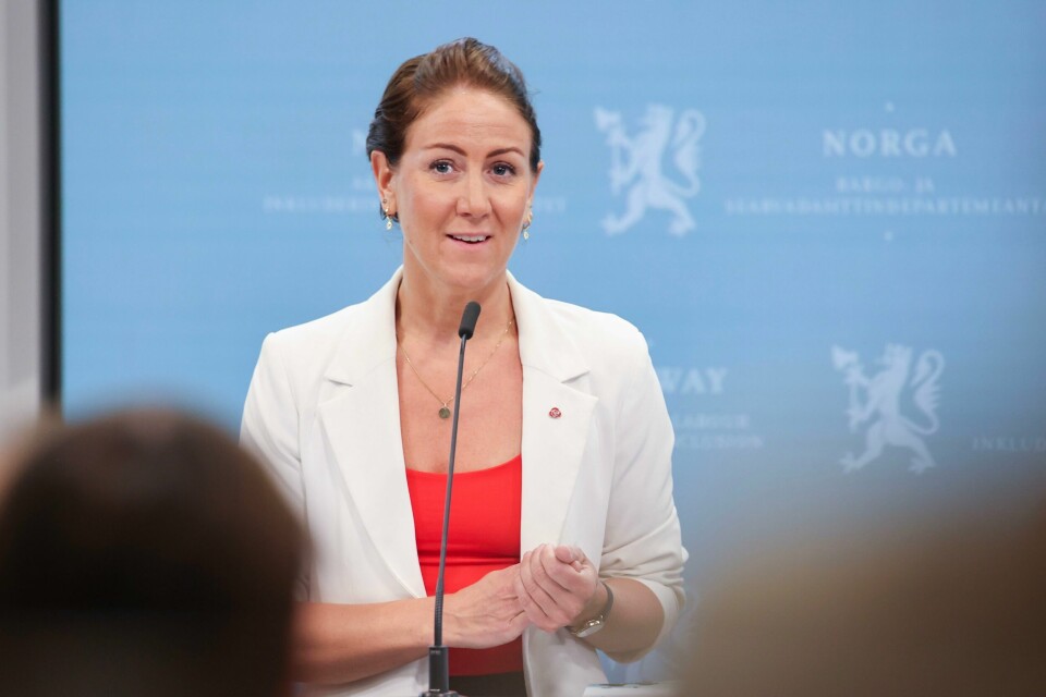 Arbeids- og inkluderingsminister Tonje Brenna (Ap) kan fortelle at rekordmange ukrainere i Norge er i jobb. Bildet viser arbeids- og inkluderingsminister Tonje Brenna. Foto: Jan Langhaug / NTB