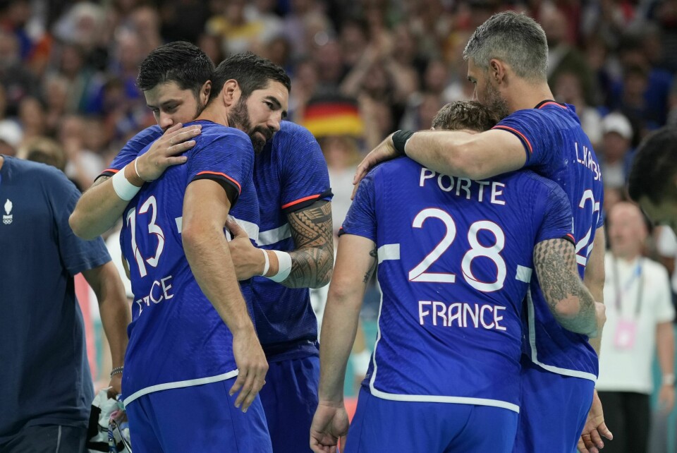 Det ble en absurd og trist karriereslutt for Nikola Karabatic. Frankrike tapte OL-kvartfinalen etter ekstraomganger mot Tyskland Det ble en absurd og trist karriereslutt for Nikola Karabatic. Frankrike tapte OL-kvartfinalen etter ekstraomganger mot Tyskland. Foto: Aaron Favila / AP / NTB