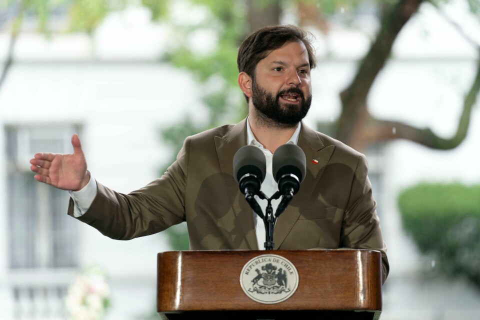 Chiles president Gabriel Boric sier hans regjering kun vil anerkjenne verifiserte resultater etter valget i Venezuela og at han ikke anerkjenner Nicolas Maduros «selverklærte» valgseier». Arkivfoto. Chiles president Gabriel Boric sier hans regjering kun vil anerkjenne verifiserte resultater etter valget i Venezuela og at han ikke anerkjenner Nicolas Maduros «selverklærte» valgseier». Arkivfoto: Jose Luis Magana / AP / NTB