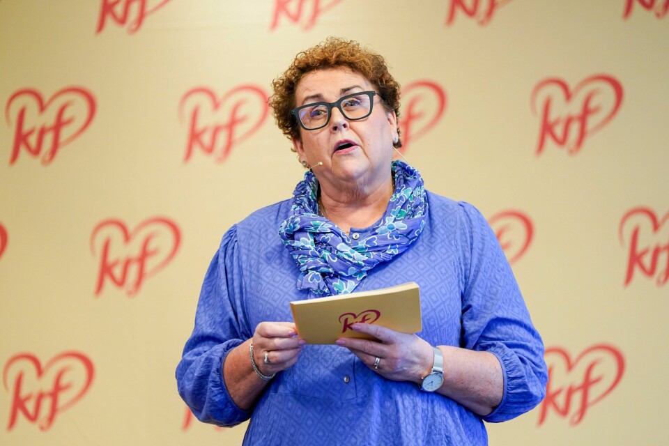 KrF-leder Olaug Bollestad utelukker å støtte en regjering ledet av Frp-leder Sylvi Listhaug. Foto: Håkon Mosvold Larsen / NTB Bildet viser Olaug Bollestad fra Kristelig Folkeparti.
