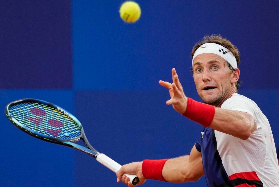 Casper Ruud innleder US Open mandag mot kineseren Bu Yunchaokete. Her fra OL i Paris. Casper Ruud under OL i Paris.Foto: Beate Oma Dahle / NTB