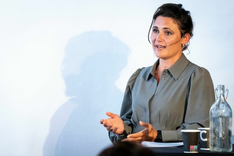 Kunnskapsminister Kari Nessa Nordtun (Ap) i Arendal under debatten «Digital oppvekst – hvilken rolle har skolen?». Kunnskapsminister Kari Nessa Nordtun (Ap) i Arendal under debatten «Digital oppvekst – hvilken rolle har skolen?» Foto: Heiko Junge / NTB
