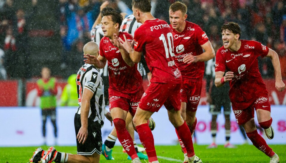 Felix Horn Myhre var meget god for Brann mot St. Mirren. Felix Horn Myhre var meget god for Brann mot St. Mirren. Foto: Paul S. Amundsen / NTB.