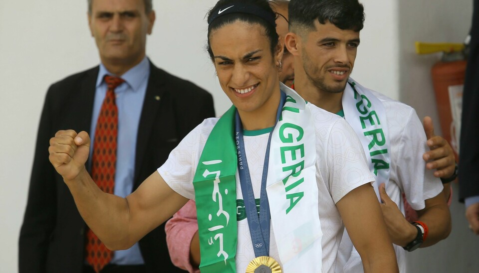 Imane Khelif kom hjem til Algerie Imane Khelif kom hjem til Algerie. Foto: Anis Belghoul / AP / NTB