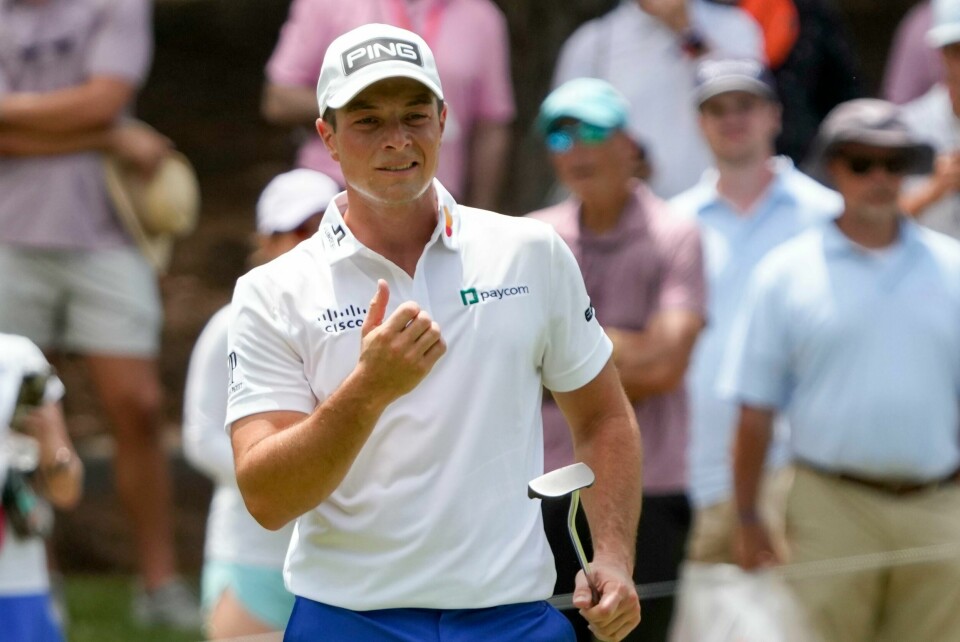 Viktor Hovland avsluttet søndag PGA-turneringen i Memphis med en solid runde, og andreplass Viktor Hovland avsluttet søndag PGA-turneringen i Memphis med en solid runde. Foto: Mark Humphrey / AP / NTB
