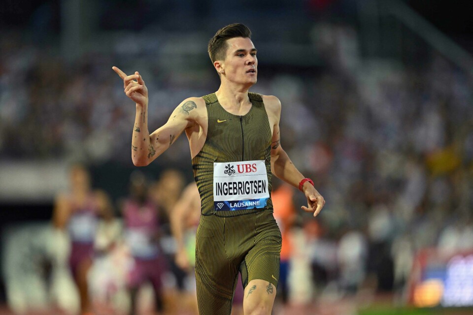 Jakob Ingebrigtsen var overlegen da han møtte sine overmenn fra 1500 meteren i OL, og vant Diamond League-øvelsen i Lausanne. Jakob Ingebrigtsen var overlegen da han møtte sine overmenn fra 1500 meteren i OL, og vant Diamond League-øvelsen i Lausanne.