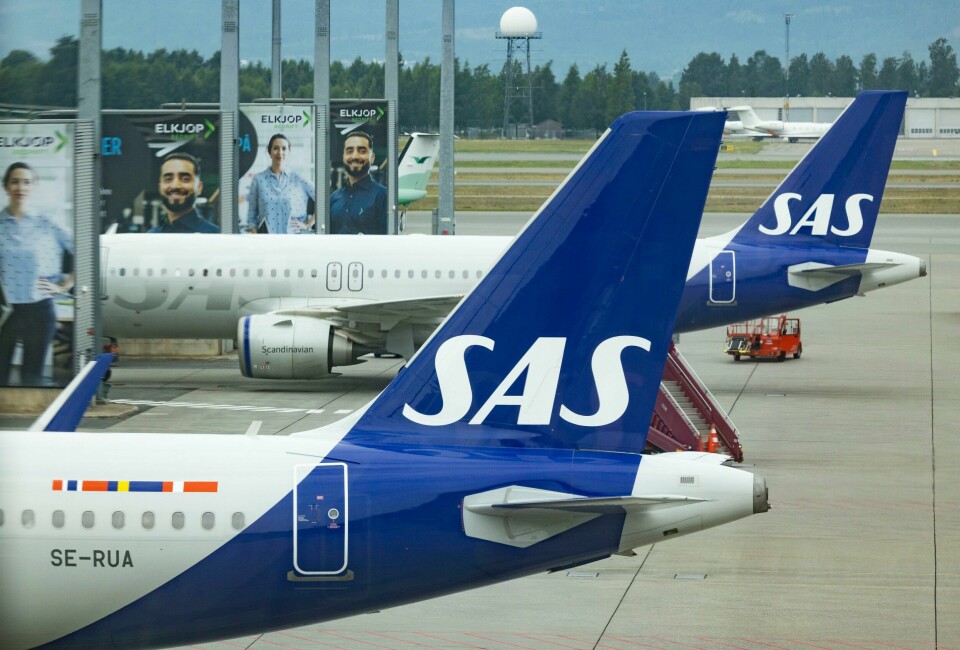 Det blir streik blant Kabinansatte i SAS fra fredag. Foto: Tor Erik Schrøder / NTB Bildet viser fly fra SAS. Foto: Tor Erik Schrøder / NTB