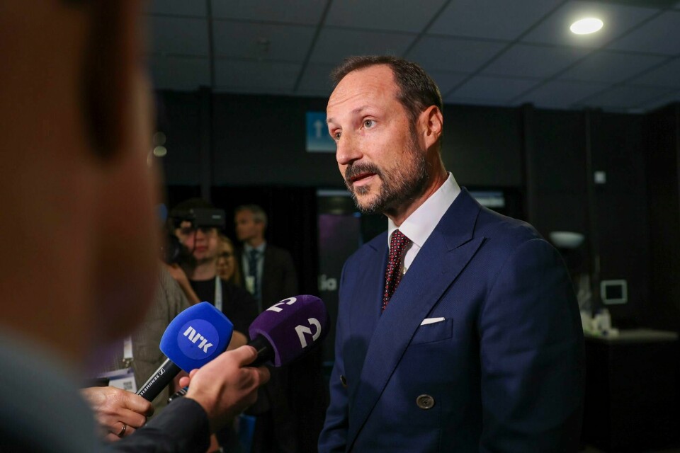Kronprins Haakon fikk spørsmål om voldssaken til Marius Borg Høiby da han mandag skulle åpne den 50. ONS-konferansen 2024 i Stavanger. Stavanger 20240826. Kronprins Haakon åpner den 50. ONS-konferansen 2024 i Stavanger mandag.Foto: Silje Katrine Robinson / NTB