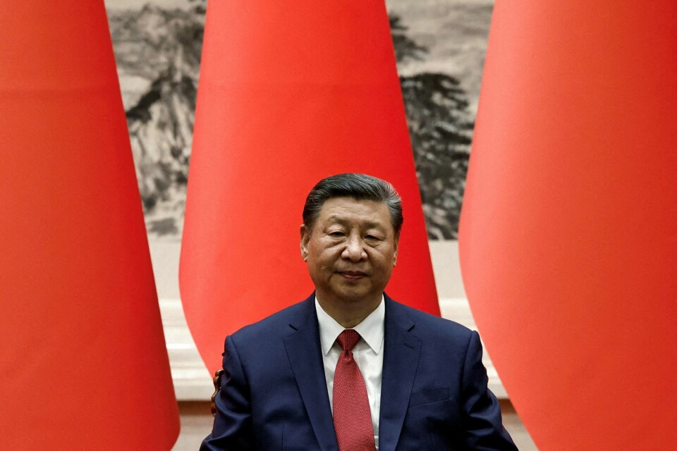 For to år siden la FNs daværende menneskerettssjef Michelle Bachelet fram en rapport der Kina ble anklaget for mulige forbrytelser mot menneskeheten i Xinjiang. FILE PHOTO: Chinese President Xi Jinping attends a signing ceremony with Bahrain's King Hamad bin Isa Al Khalifa (not pictured) at the Great Hall of the People in Beijing, China May 31, 2024. REUTERS/Tingshu Wang/Pool//File Photo