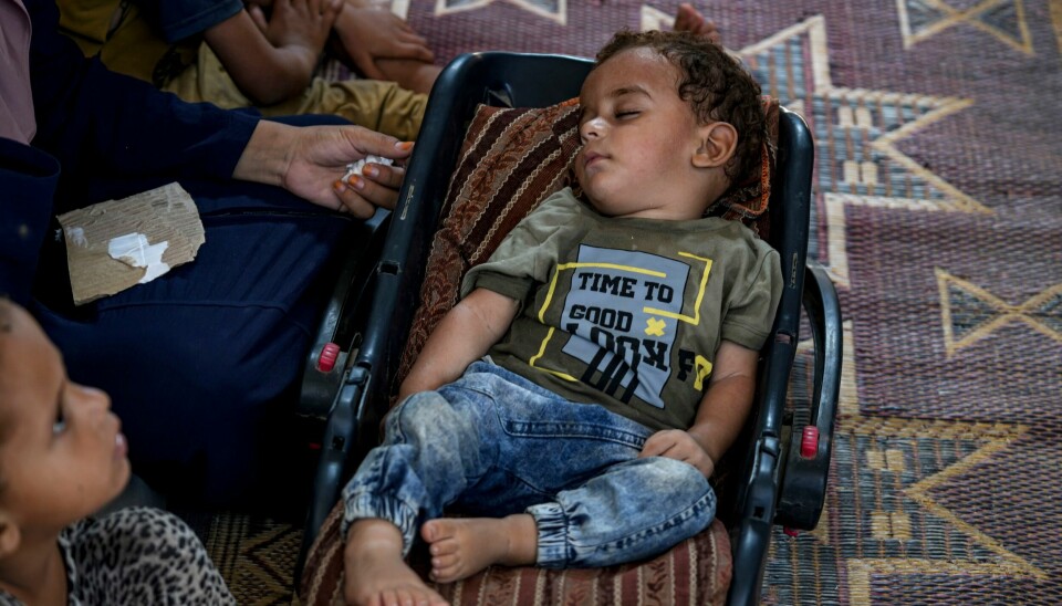 Elleve måneder gamle Abdel-Rahman Abu El-Jedian er det første barnet som har fått påvist polio på Gazastripen på 25 år. Elleve måneder gamle Abdel-Rahman Abu El-Jedian er det første barnet som har fått påvist polio på Gazastripen på 25 år. Foto: Abdel Kareem Hana / AP / NTB