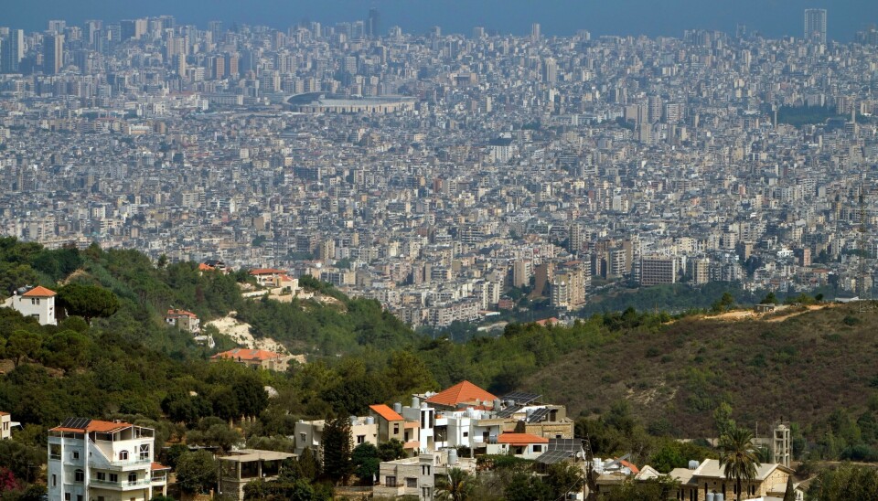 Forstedene til Beirut sett fra Choueifat-distriktet, sørvest for den libanesiske hovedstaden, i august. Forstedene til Beirut sett fra Choueifat-distriktet, sørvest for den libanesiske hovedstaden, i august. Foto: Bilal Hussein / AP / NTB