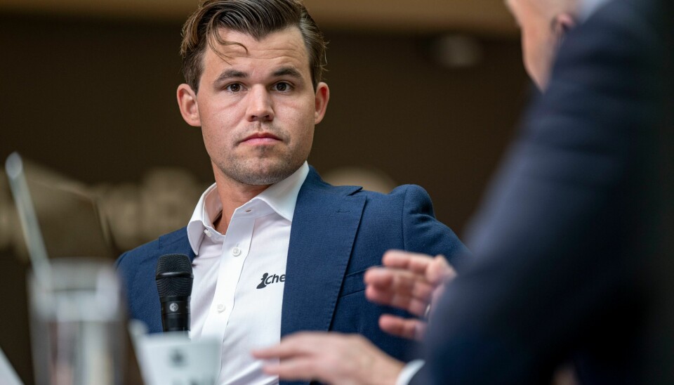 Magnus Carlsen under Norway Chess 2024 i Stavanger. Magnus Carlsen under første dag av årets Norway Chess i Stavanger. Foto: Carina Johansen / NTB