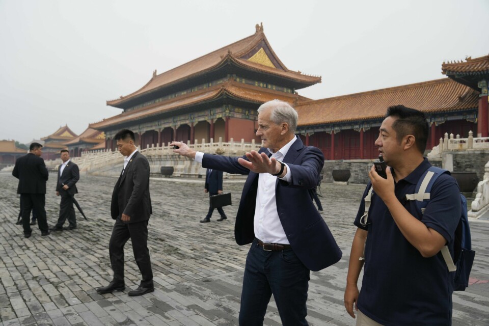 Statsminister Jonas Gahr Støre fikk med seg et besøk i Den forbudte by på første dag av hans tre dager lange besøk i Kina. Han skal blant annet møte landets president Xi Jinping. Statsminister Jonas Gahr Støre fikk med seg et besøk i Den forbudte by på første dag av hans tre dager lange besøk i Kina. Han skal blant annet møte landets mektige president Xi Jinping. Foto: Heiko Junge / NTB