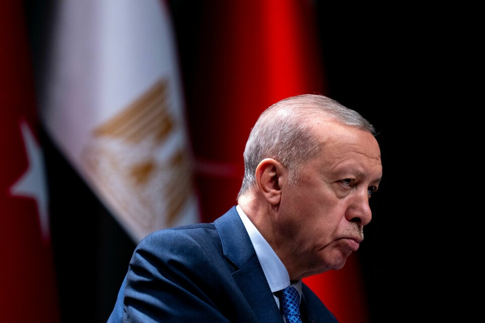 Tyrkias president Recep Tayyip Erdogan hudfletter israelske myndigheter for å ha erklært FNs generalsekretær for uønsket i Israel. Tyrkias president Recep Tayyip Erdogan. Foto: Francisco Seco / AP / NTB