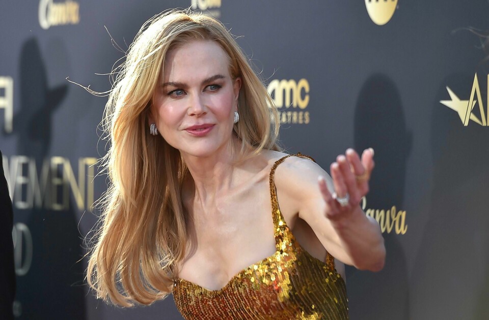 Skuespiller Nicole Kidman, her avbildet ved en tidligere anledning. Nicole Kidman ankommer AFI Life Achievement Award-gallaen i gull i helgen for å motta pris. Foto: Jordan Strauss/Invision/AP/NTB