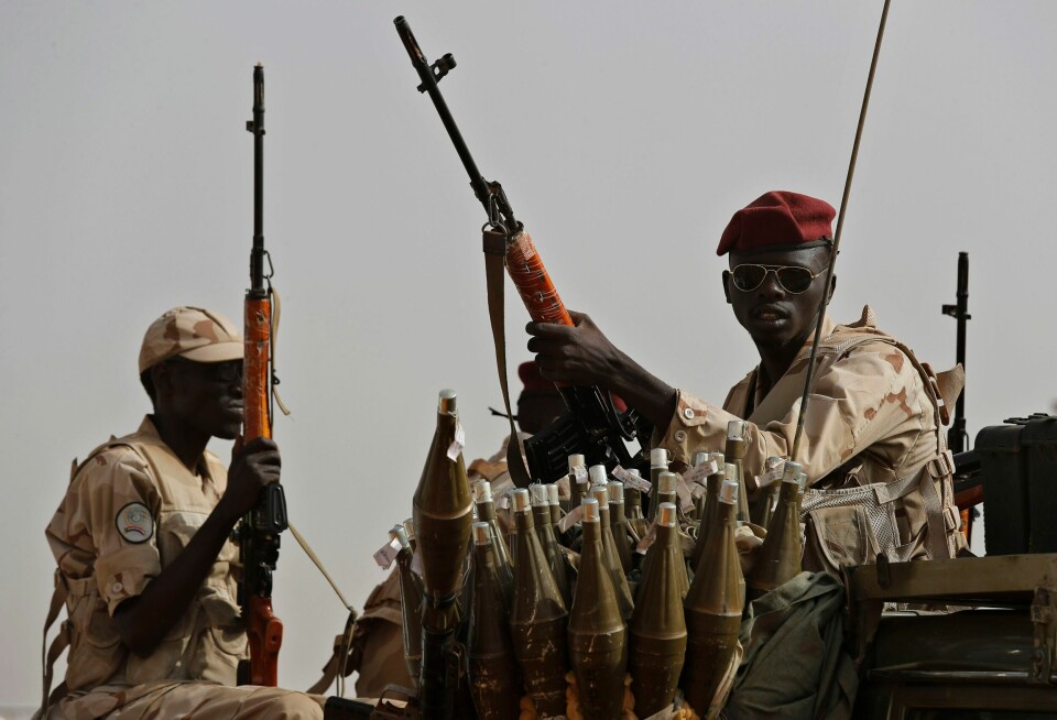 Rapid Support Forces (RSF) får skyld for angrepet. Illustrasjonsbilde av soldater fra RSF. Bildet viser soldater fra gruppa RSF, ledet av Mohammed Hamdan Dagalo.