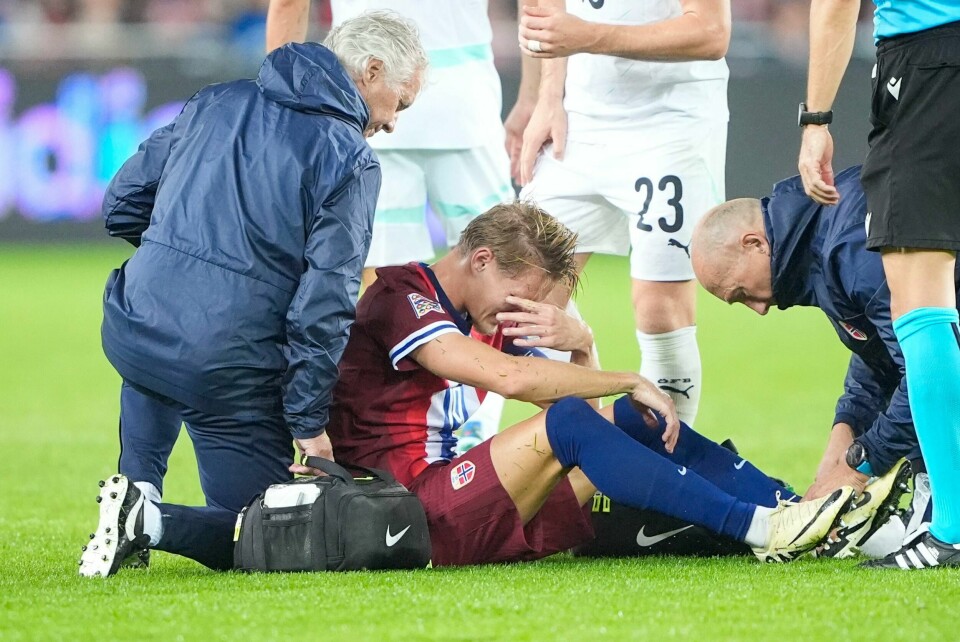 Martin Ødegaard måtte forlate banen med skade under kampen mot Østerrike mandag. Martin Ødegaard måtte forlate banen med skade under kampen mot Østerrike mandag.Foto: Terje Pedersen / NTB