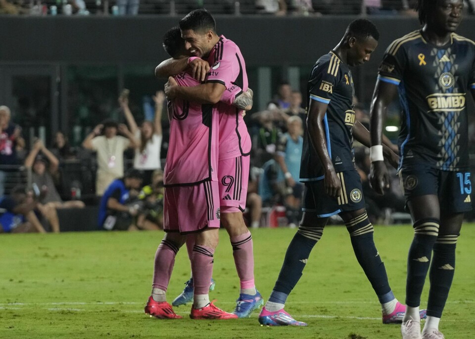 Lionel Messi og Luis Suárez herjet mot Philadelphia Union. Lionel Messi og Luis Suárez herjet mot Philadelphia Union. Foto: Marta Lavandier / AP Photo / NTB.