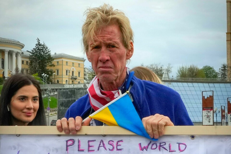Den mistente attentatmannen Ryan Wesley Routh har engasjert seg i krigen i Ukraina. Her er er han avbildet i Kyiv sommeren 2022. .