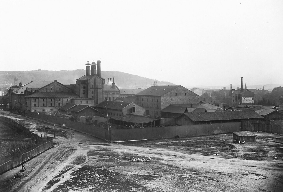 SCHOUS BRYGGERI: Holdt til i Trondheimsveien 2 i over hundre år, fra 1873 til 1981. Bryggeriet fusjonerte med Frydenlund i 1977. Bildet viser området omkring 1880. FOTO: UKJENT PERSON/OSLO MUSEUM SCHOUS BRYGGERI: Holdt til i Trondheimsveien 2 i over hundre år, fra 1873 til 1981. Bryggeriet fusjonerte med Frydenlund i 1977. Bildet viser området omkring 1880. FOTO: UKJENT PERSON/OSLO MUSEUM