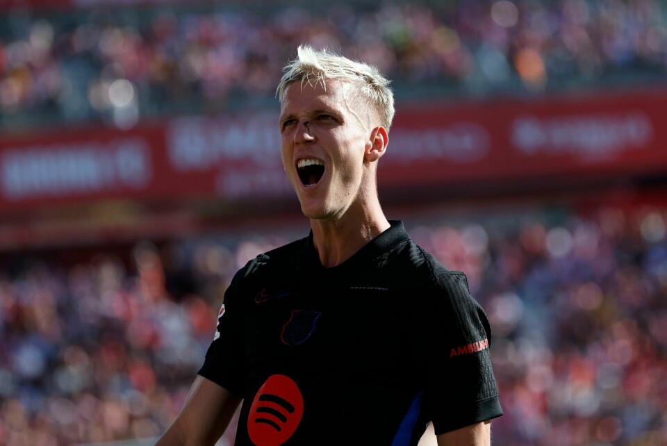 Dani Olmo scoret før han skadet seg mot Girona. Dani Olmo scoret før han skadet seg mot Girona. Foto: Joan Monfort / AP Photo / NTB.