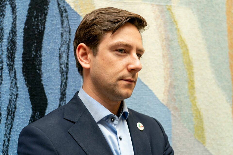 Andreas Sjalg Unneland har stilt spørsmål til justisminister Emilie Enger Mehl. Andreas Sjalg Unneland (SV).