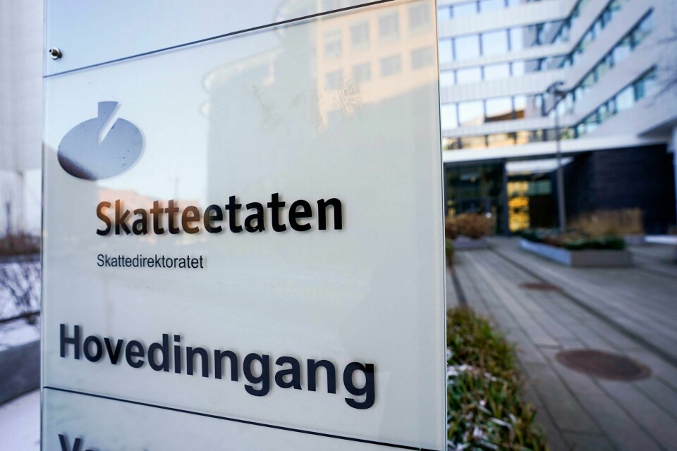 Inngangen til Skatteetaten (Skattedirektoratet) ved Helsfyr i Oslo. Verken Oslo tingrett eller Skatteetaten godkjente en rekonstruksjonsløsning av Olsens gjeld. Oslo 20210127. Inngangen til Skatteetaten (Skattedirektoratet) ved Helsfyr i Oslo.Foto: Lise Åserud / NTB
