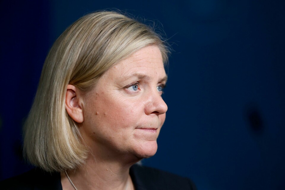 Magdalena Andersson er tidligere statsminister og nå Sveriges fremste opposisjonsleder. Statsminister Magdalena Andersson understreker at Sverige ikke anerkjenner den russiske annekteringen av ukrainske områder. Foto: Christine Olsson/TT / NTB