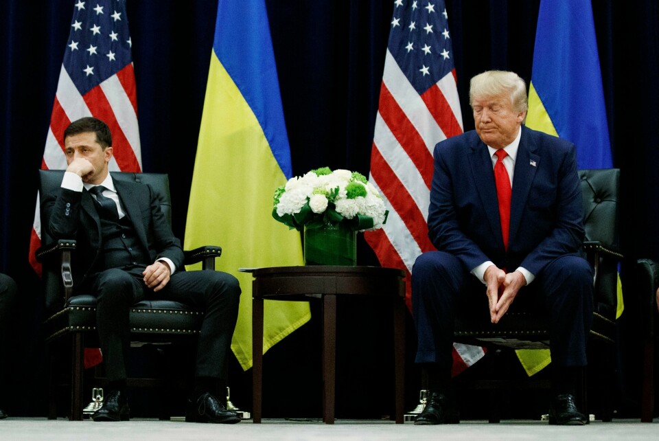 Volodymyr Zelenskyj og Donald Trump i 2019. Zelenskyj og Trump i 2019. Foto: Evan Vucci / AP / NTB