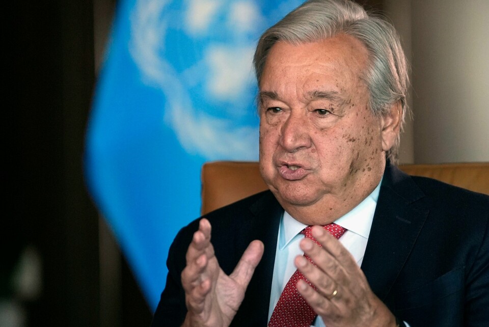 FNs generalsekretær António Guterres er bekymret for opptrappingen mellom Israel og Hizbollah. FNs generalsekretær António Guterres er bekymret for opptrappingen mellom Israel og Hizbollah. Foto: Pamela Smith / AP / NTB