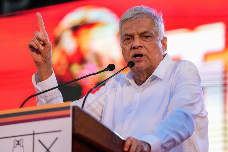 Sittende president Ranil Wickremesinghe er ventet å få tøff konkurranse. Sittende president Ranil Wickremesinghe er ventet å få tøff konkurranse. Foto: Eranga Jayawardena / AP / NTB