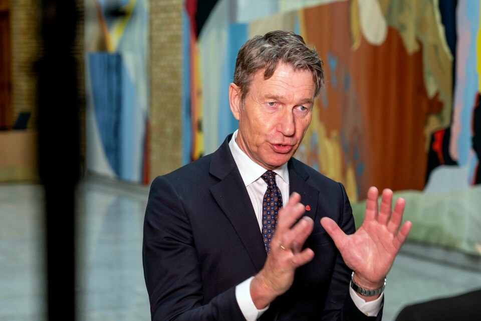 Energiminister Terje Aasland (Ap) foreslår et støttetak for havvindprosjekt. Foto: Gorm Kallestad / NTB – Vi har en fellesinteresse med naboene våre i Nordsjøen om å verne den kritiske infrastrukturen vår, sier energiminister Terje Aasland, ifølge NRK. Norge inngikk tirsdag en sikkerhetsavtale med fem andre land i Nordsjøen. Foto: Gorm Kallestad / NTB