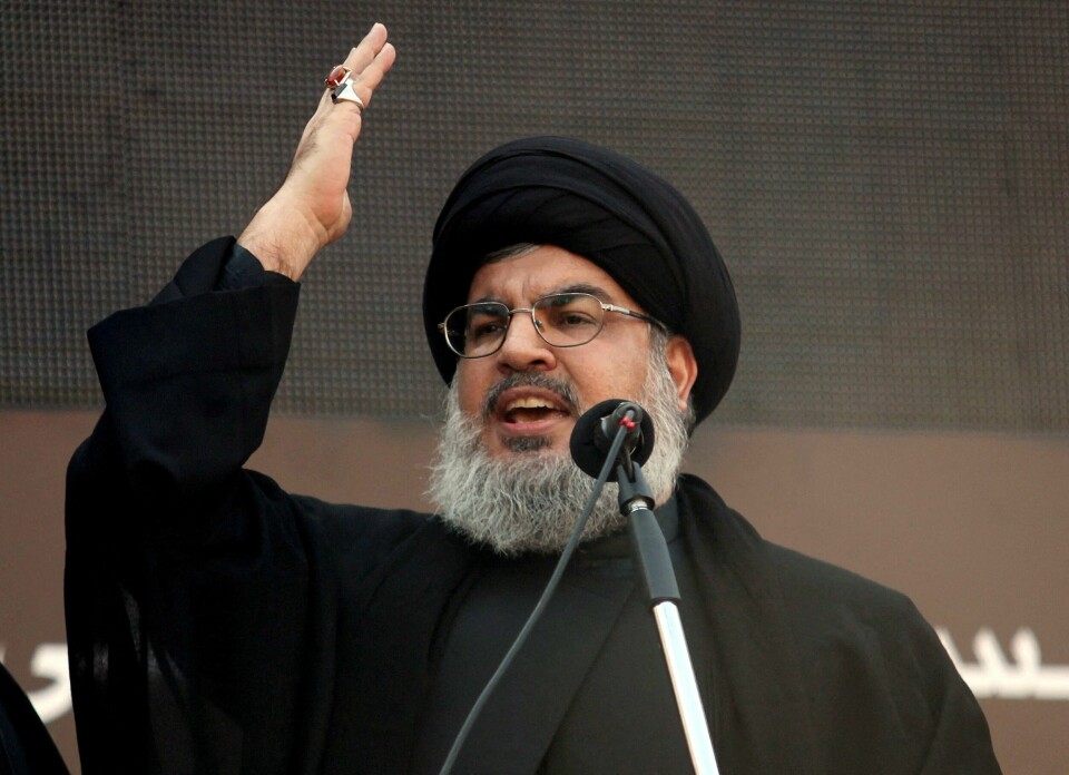 Hizbollah-leder Hassan Nasrallah ble drept i de israelske luftangrepene mot Beirut og områder sør i Libanon fredag kveld og natt til lørdag. Her et bilde fra 2013. Hizbollah-leder Hassan Nasrallah ble drept i de israelske luftangrepene mot Beirut og områder sør i Libanon fredag kveld og natt til lørdag. Her et bilde fra 2013.