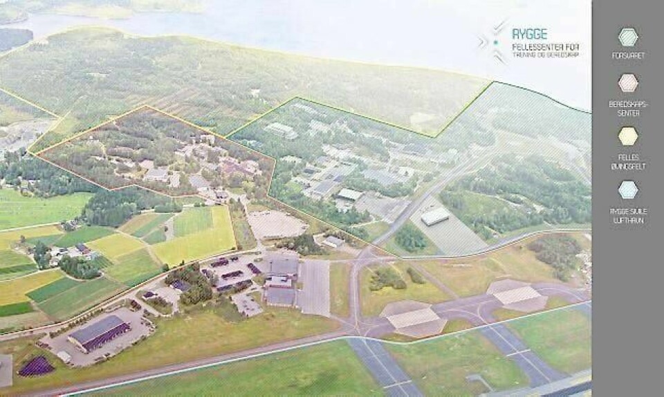 Slik kan Rygge flystasjon se ut i framtida. FOTO: RYGGE BEREDSKAPSSENTER